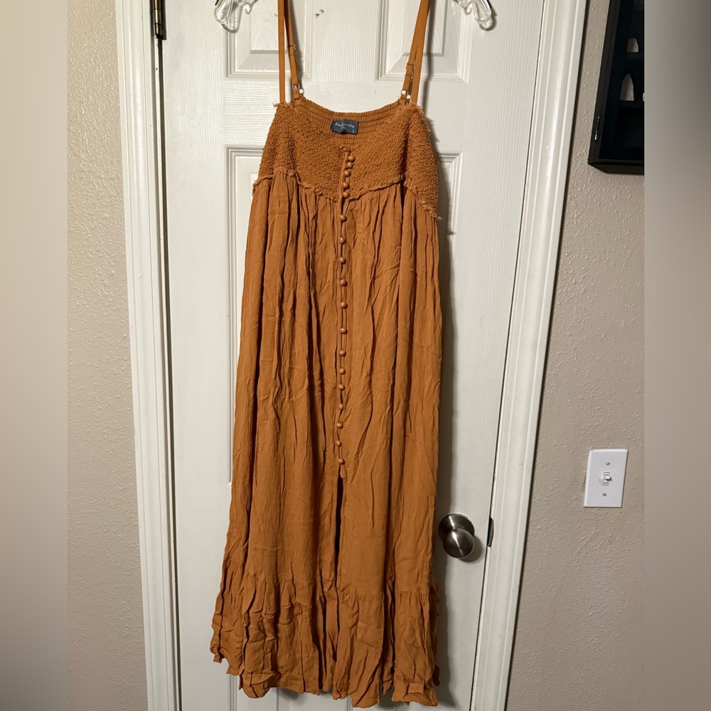 Women's Orange Midi Dress